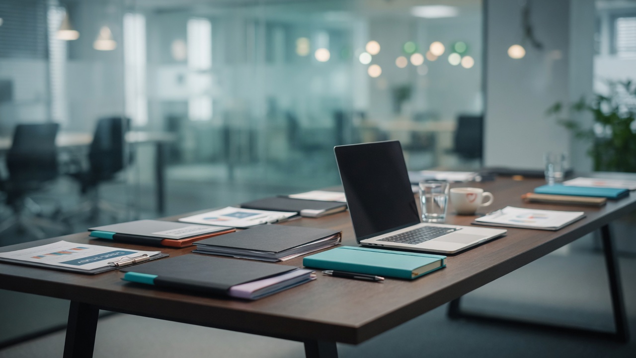Professionals collaborating in a conference room