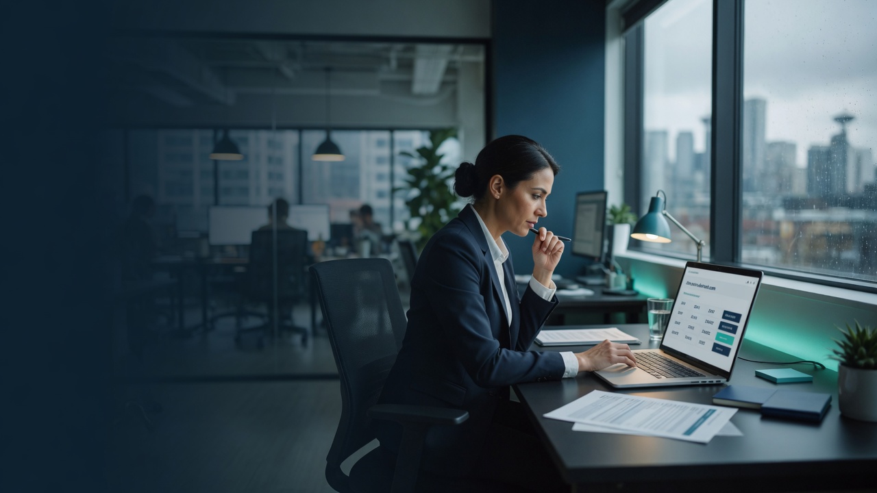 Reviewing email authentication records on a laptop
